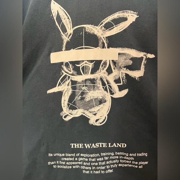 Harsh and Cruel Light Blue Pikachu streetwear Hoodie - Picture 4 of 8